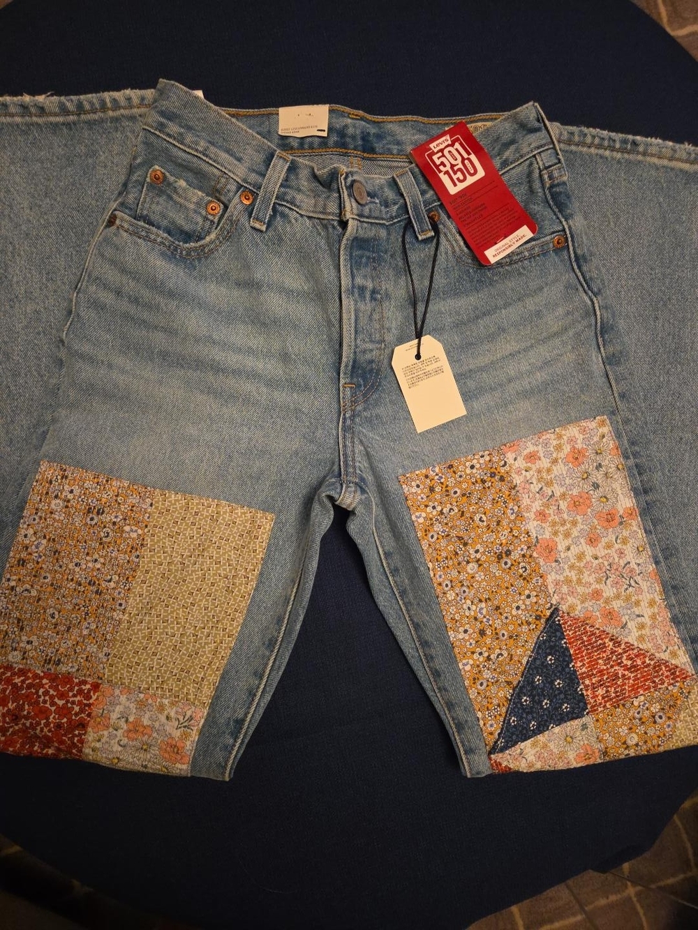 Levi's 501 150th Anniversary Patchwork Jeans NWT 23x32 Cotton Limited Edition